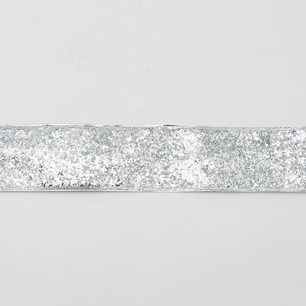 ΚΟΡΔΕΛΑ ME ΑΣΗΜΙ ΧΟΝΤΡΟΚΟΜΜΕΝΟ GLITTER, 6.30cm, 10M (600-47555) - Image 2