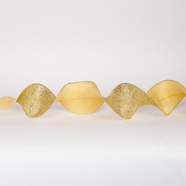 ΚΟΡΔΕΛΑ ΣΠΙΡΑΛ, ΧΡΥΣΗ, ΠΛΟΥΜΙΣΤΗ, 500x12cm (600-47577) - Image 3