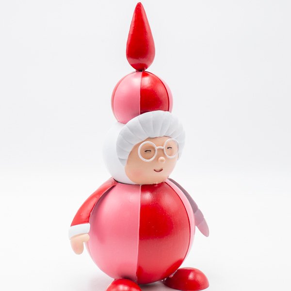 ΓΥΝΑΙΚΑ ΑΓΙΟΥ ΒΑΣΙΛΗ, ΚΟΚΚΙΝΟ ΡΟΖ, ΜΕΤΑΛΛΙΚΟ, 14x13x30cm (600-47743) - Image 3