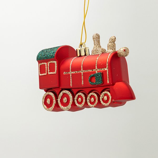 ΠΛΑΣΤΙΚΟ ΣΤΟΛΙΔΙ, ΚΟΚΚΙΝΟ ΤΡΕΝΑΚΙ ΜΕ ΠΡΑΣΙΝΟ GLITTER, ΣΕΤ 2ΤΜΧ, 11cm (600-47827) - Image 2