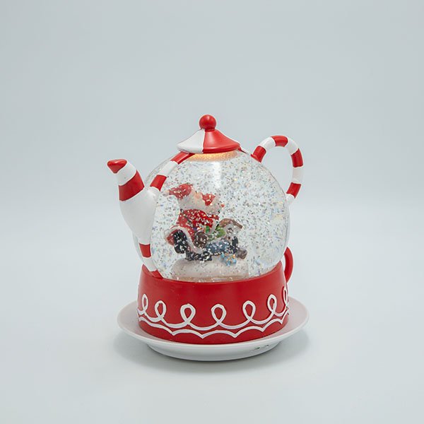 ΤΣΑΓΙΕΡΑ ΜΕ ΑΓΙΟ ΒΑΣΙΛΗ, CANDY, ΜΕ ΝΕΡΟ ΣΤΟ ΕΣΩΤΕΡΙΚΟ, ΦΩΤΙΖΟΜΕΝΗ, ΜΠΑΤΑΡΙΑΣ, TIMER, 19x15x19cm (600-48146) - Image 2