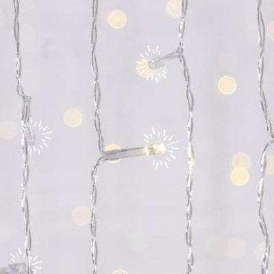 ΚΟΥΡΤΙΝΑ, 500 FLASH LED 5mm, 31V ΜΕΤΑΣΧΗΜΑΤΙΣΤΗ, 4 ΕΠΕΚΤΑΣΕΙΣ ΕΩΣ 3 ΣΕΤ, ΔΙΑΦΑΝΟ PVC ΚΑΛΩΔΙΟ, ΘΕΡΜΟ ΛΕΥΚΟ LED (H250 x L300cm, 20 ΣΕΙΡΕΣ x 25 LED), ΠΡΟΕΚΤΑΣΗ ΠΑΡΟΧΗΣ 3m, ΙΡ44 (600-02691)