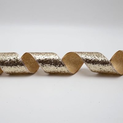 ΚΟΡΔΕΛΑ ME ΧΡΥΣΟ ΧΟΝΤΡΟΚΟΜΜΕΝΟ GLITTER, 6.30cm, 10M (600-47556)