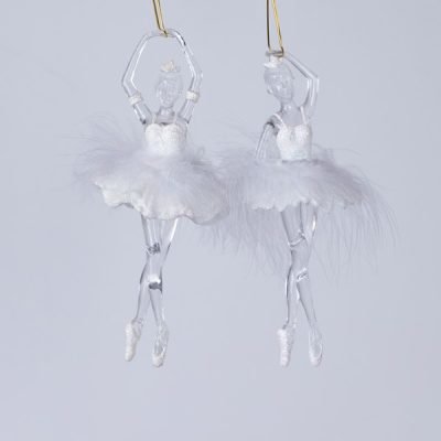 ΜΠΑΛΑΡΙΝΑ ΑΚΡΥΛΙΚΗ ΔΙΑΦΑΝΗ, ΜΕ ΛΕΥΚΟ ΙΡΙΔΙΖΟΝ GLITTER ΚΑΙ ΛΕΥΚΑ ΠΟΥΠΟΥΛΑ, 2 ΣΧΕΔΙΑ, 7,5x17cm, ΤΙΜΗ ΑΝΑ ΤΜΧ (600-45594)