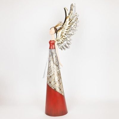 ΜΕΤΑΛΛΙΚΗ ΠΡΙΓΚΙΠΙΣΣΑ ΜΕ ΚΟΚΚΙΝΟ ΧΡΥΣΟ ΦΟΡΕΜΑ, 81.92cm (600-46489)