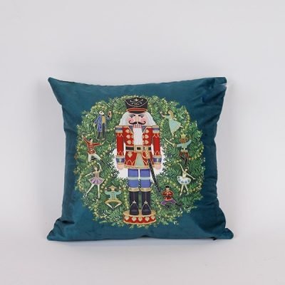 ΜΑΞΙΛΑΡΙ ΜΕ ΣΤΕΦΑΝΙ ΚΑΙ ΚΑΡΥΟΘΡΑΥΣΤΗ, ΠΡΑΣΙΝΟ, 40x40cm (600-47167)