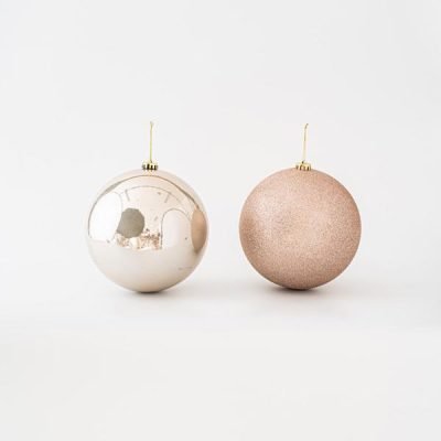 ΠΛΑΣΤΙΚΗ ΜΠΑΛΑ, ΣΑΜΠΑΝΙ-ΡΟΖ, ΓΥΑΛΙΣΤΕΡΗ ΚΑΙ GLITTER, ΣΕΤ 2ΤΜΧ, 20cm (600-45698)