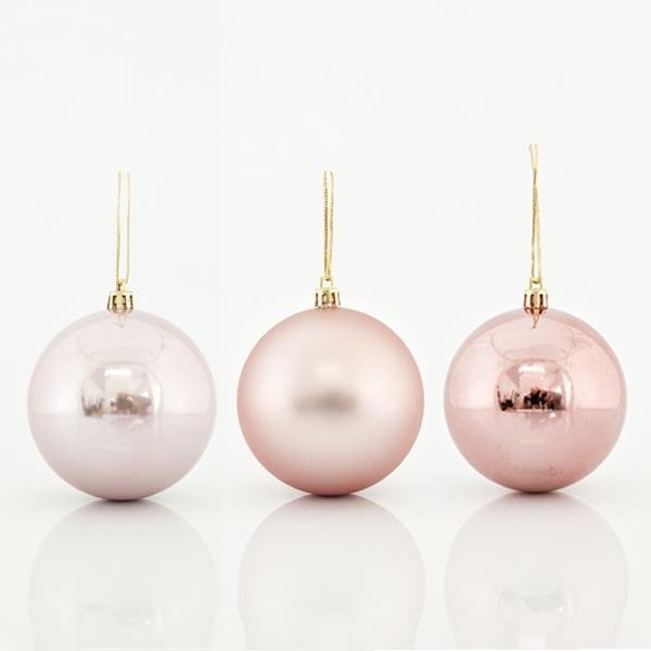 ΜΠΑΛΑ ΠΛΑΣΤΙΚΗ, ΡΟΖ ΡΕΤΡΟ, ΣΕΤ 6ΤΜΧ, 10cm (600-42698)