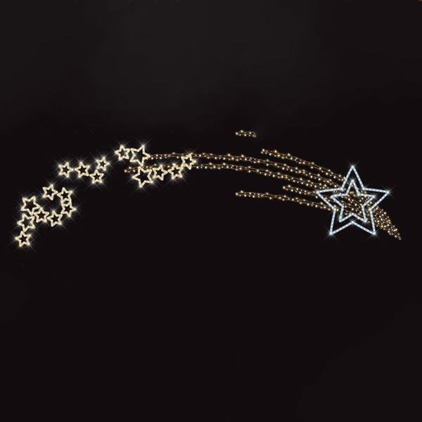 ΕΠΑΓΓΕΛΜΑΤΙΚΟ ΣΧΕΔΙΟ ΓΙΡΛΑΝΤΑ ΑΛΟΥΜΙΝΙΟΥ ΚΟΜΗΤΗΣ ΜΕ ΑΣΤΕΡΑΚΙΑ, ΛΕΥΚΗ ΚΑΙ ΘΕΡΜΗ ΛΕΥΚΗ LED ΦΩΤΟΣΩΛΗΝΑ, ΘΕΡΜΟ ΛΕΥΚΟ LED, 120x550cm, IP65 (600-23431)