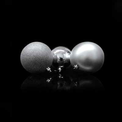 ΜΠΑΛΑ ΠΛΑΣΤΙΚΗ, ΑΣΗΜΙ, ΣΕΤ 6ΤΜΧ, 6cm (600-42508)