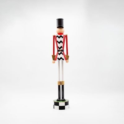 ΜΕΤΑΛΛΙΚΟΣ ΚΑΡΥΟΘΡΑΥΣΤΗΣ, ΜΑΥΡΟ ΚΑΡΟ ΜΕ ΚΟΚΚΙΝΟ, 60cm (600-47984)