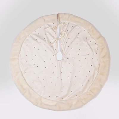 ΠΟΔΙΑ ΔΕΝΤΡΟΥ, ΜΠΕΖ ΒΕΛΟΥΔΟ ΜΕ ΧΡΥΣΑ ΑΣΤΕΡΑΚΙΑ, 90cm (600-46041)