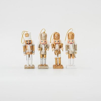 ΚΑΡΥΟΘΡΑΥΣΤΗΣ, ΧΡΥΣΟΣ-ΑΣΠΡΟΣ , 4 ΣΧΕΔΙΑ, ΣΕΤ 4ΤΜΧ, 13cm (600-45508)