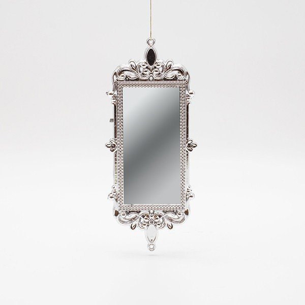 ΣΤΟΛΙΔΙ ΚΡΕΜΑΣΤΟ, VINTAGE ΚΑΘΡΕΦΤΗΣ, ΑΣΗΜΙ, 17,5x7cm (600-47358)