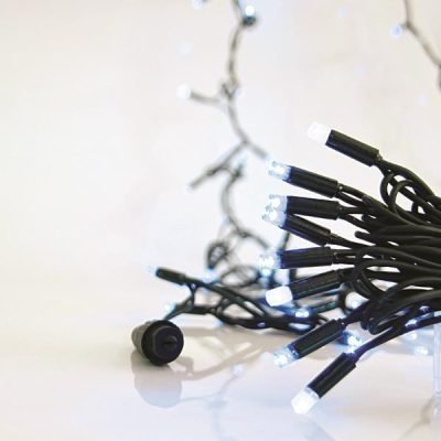 ΣΕΙΡΑ, 100 LED 5mm ΜΕ ΚΑΛΥΜΜΑ, 230V, 3 ΕΠΕΚΤΑΣΕΙΣ ΕΩΣ 9 ΣΕΤ, ΠΡΑΣΙΝΟ ΚΑΟΥΤΣΟΥΚ ΚΑΛΩΔΙΟ, 90 ΜΠΛΕ LED + 10 ΛΕΥΚΟ FLASH LED ANA 10cm, ΠΡΟΕΚΤΑΣΗ ΠΑΡΟΧΗΣ 1,5cm, ΙΡ65 (600-11103)