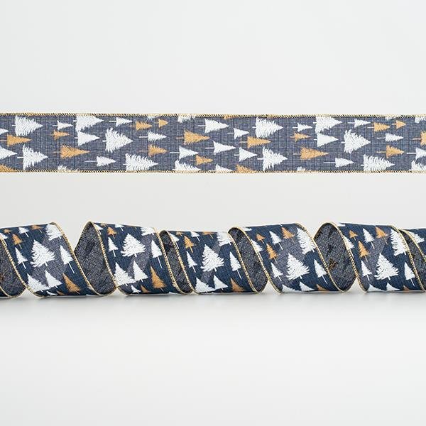 ΚΟΡΔΕΛΑ ΜΠΛΕ, ΜΕ ΑΣΠΡΑ ΚΑΙ ΧΡΥΣΑ ΔΕΝΤΡΑ, 6,35cm, 10Y (600-44966)