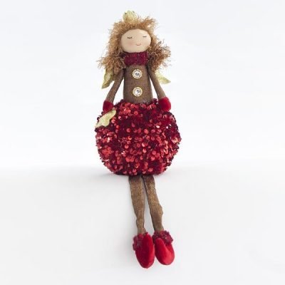 ΠΡΙΓΚΙΠΙΣΣΑ ΜΕ ΚΟΚΚΙΝΗ ΠΟΝ ΠΟΝ ΦΟΥΣΤΑ, ΚΑΘΙΣΤΗ, 33cm (600-43183)