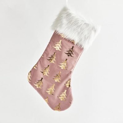 ΚΑΛΤΣΑ, ΡΟΖ ΜΕ ΧΡΥΣΑ ΔΕΝΤΡΑΚΙΑ, ΒΕΛΟΥΔΟ, 48cm (600-44175)