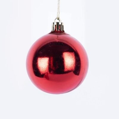 ΠΛΑΣΤΙΚΗ ΜΠΑΛΑ, ΚΟΚΚΙΝΗ ΓΥΑΛΙΣΤΕΡΗ, ΣΕΤ 6ΤΜΧ, 8cm (600-46431)