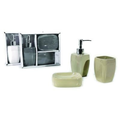Σετ μπάνιου 3 τεμαχίων κεραμικό [77706904]