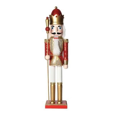 ΚΑΡΥΟΘΡΑΥΣΤΗΣ, ΑΣΠΡΟΣ-ΧΡΥΣΟΣ-ΚΟΚΚΙΝΟΣ, ΜΕ ΣΚΗΠΤΡΟ, 60cm (600-44829)