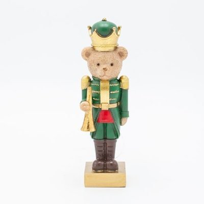 ΔΙΑΚΟΣΜΗΤΙΚΟ ΠΟΛΥΡΕΖΙΝ, ΑΡΚΟΥΔΟΣ ΣΤΡΑΤΙΩΤΗΣ ΜΕ ΤΡΟΜΠΕΤΑ, 5×16.5cm (600-46963)