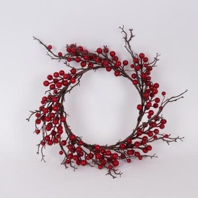 ΣΤΕΦΑΝΙ ΜΕ ΚΟΚΚΙΝΑ BERRIES, 40cm (600-46145)