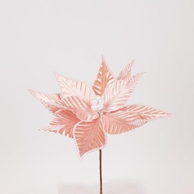 ΛΟΥΛΟΥΔΙ ΡΟΖ ΜΕ ΛΕΥΚΕΣ ΠΕΡΛΕΣ, 30x30cm (600-47513)