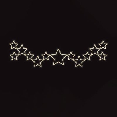 ΕΠΑΓΓΕΛΜΑΤΙΚΟ ΣΧΕΔΙΟ, ΓΙΡΛΑΝΤΑ ΑΛΟΥΜΙΝΙΟΥ ΜΕ ΑΣΤΕΡΑΚΙΑ, ΘΕΡΜΗ ΛΕΥΚΗ LED ΦΩΤΟΣΩΛΗΝΑ, 100x450cm, IP65 (600-23428)