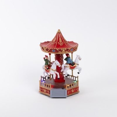 ΜΙΚΡΟ ΚΑΡΟΥΖΕΛ,  ΜΕ ΦΩΣ, ΜΟΥΣΙΚΗ ΚΑΙ ΚΙΝΗΣΗ, ΜΠΑΤΑΡΙΑΣ, 12.5x13x18.8cm (600-47710)