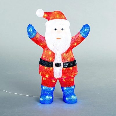 ΑΚΡΥΛΙΚΟΣ ΑΓΙΟΣ ΒΑΣΙΛΗΣ, 31V, 120 ΛΕΥΚΑ LED,  ΜΕ ΜΕΤΑΣΧΗΜΑΤΙΣΤΗ, 500cm ΠΡΟΕΚΤΑΣΗ ΠΑΡΟΧΗΣ, 39x21x60cm, IP44 (600-40877)