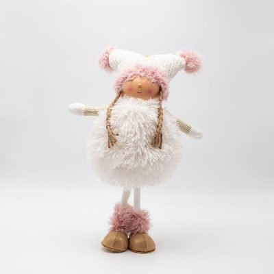 ΚΟΡΙΤΣΑΚΙ ME ΡΟΖ POM POM, 44cm (600-46651)