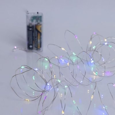 ΣΕΙΡΑ, 50 MINI LED, ΜΠΑΤΑΡΙΑΣ 2xAA, TIMER, ΑΣΗΜΙ ΧΑΛΚΙΝΟ ΚΑΛΩΔΙΟ, ΧΡΩΜΑΤΙΣΤΟ ΟΠΑΛ LED ΑΝΑ 10cm, ΠΡΟΕΚΤΑΣΗ ΠΑΡΟΧΗΣ 10cm, IP20 (DISPLAY BOX 24τμχ) (600-07728)