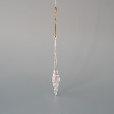 ΓΥΑΛΙΝΟ ΚΡΕΜΑΣΤΟ ΡΑΒΔΑΚΙ, ΙΡΙΔΙΖΟΝ, ΣΕΤ 4ΤΜΧ, 16cm (600-45150)