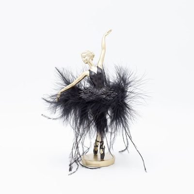 ΜΠΑΛΑΡΙΝΑ ΧΟΡΕΥΤΡΙΑ ΠΟΛΥΡΕΖΙΝ, ΜΕ ΜΑΥΡΟ ΦΟΡΕΜΑ, 13x13x21.5 (600-46758)