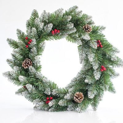 ΣΤΕΦΑΝΙ ΧΙΟΝΙΣΜΕΝΟ ΜΕ BERRY ΚΑΙ ΚΟΥΚΟΥΝΑΡΕΣ, 50cm (600-30214)