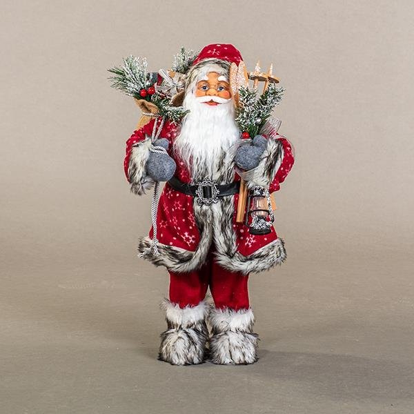 ΑΓΙΟΣ ΒΑΣΙΛΗΣ ΚΟΚΚΙΝΟΣ, ΜΕ ΓΚΡΙ ΓΟΥΝΑΚΙ, 60cm (600-44884)