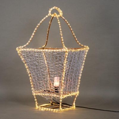 ΕΠΑΓΓΕΛΜΑΤΙΚΟ ΣΧΕΔΙΟ, ΕΠΙΔΑΠΕΔΙΟ ΦΑΝΑΡΙ 3D, LED ΦΩΤΟΣΩΛΗΝΑ, ΘΕΡΜΟ ΛΕΥΚΟ, 102x54x54cm, IP65 (600-23397)