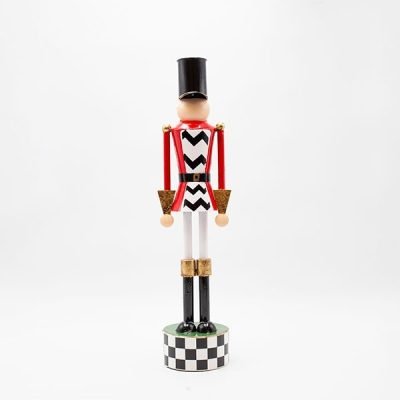 ΜΕΤΑΛΛΙΚΟΣ ΚΑΡΥΟΘΡΑΥΣΤΗΣ, ΜΑΥΡΟ ΚΑΡΟ ΜΕ ΚΟΚΚΙΝΟ, 46cm (600-47985)