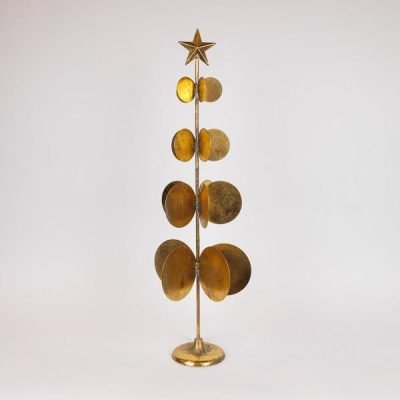 ΧΡΙΣΤΟΥΓΕΝΝΙΑΤΙΚΟ ΔΕΝΤΡΟ, ΜΕΤΑΛΛΙΚΟ, ΧΡΥΣΟ, 26x83cm (600-46608)