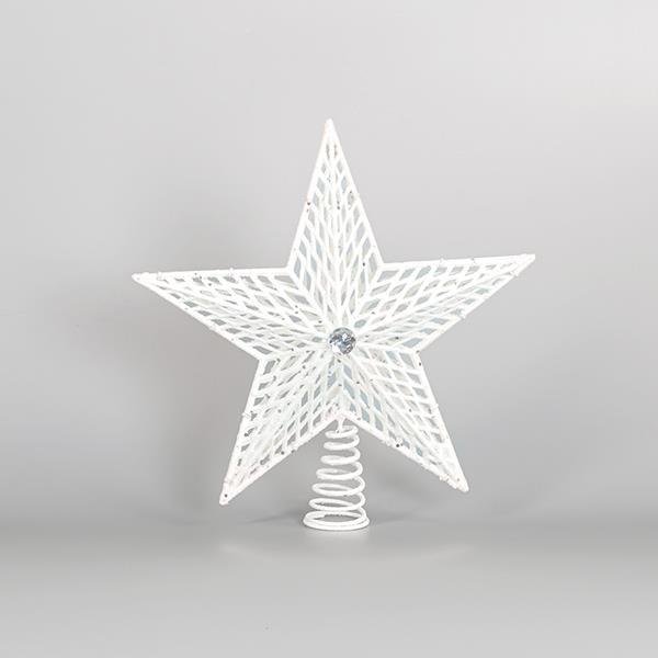 ΠΛΑΣΤΙΚΗ ΚΟΡΥΦΗ ΔΕΝΤΡΟΥ, GLITTER, ΛΕΥΚΟ, 29,5x33cm (600-44938)