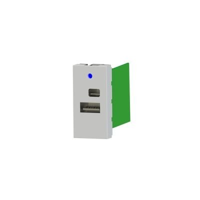 ΠΡΙΖΑ ΜΟΝΗ ΜΕ USB-TYPE C 5V 2X2,2A (160-16008)