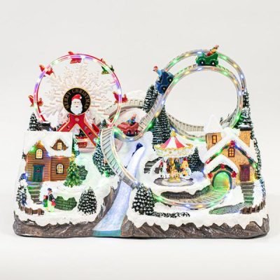 ΛΟΥΝΑ ΠΑΡΚ, ΜΕ ΜΕΤΑΣΧΗΜΑΤΙΣΤΗ, 123 LED, ΜΕ ΜΟΥΣΙΚΗ ΚΑΙ ΚΙΝΗΣΗ, 56x36x39cm (600-45614)