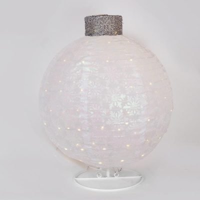 ΦΩΤΙΖΟΜΕΝΗ ΧΡΙΣΤΟΥΓΕΝΝΙΑΤΙΚΗ ΛΕΥΚΗ MΠΑΛΑ, ΜΕ ΒΑΣΗ, 4,5V ΜΕΤΑΣΧΗΜΑΤΙΣΤΗ, 50 ΘΕΡΜΑ ΛΕΥΚΑ MINI LED, 45x45x60cm, ΠΡΟΕΚΤΑΣΗ ΠΑΡΟΧΗΣ 3m, IP44 (600-47242)