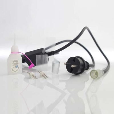 ΣET 5τεμ, ΚΑΛΩΔΙΟ 1.50m, ΤΑΠΑ ΚΑΙ ΣΥΝΔΕΣΜΟΣ ΓΙΑ LED ΜΟΝΟΚΑΝΑΛΟ ΦΩΤΟΣΩΛΗΝΑ, IP44 (600-22250)