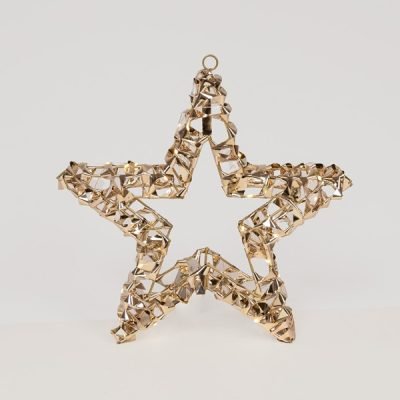 ΦΩΤΙΖΟΜΕΝΟ ΑΣΤΕΡΙ ΧΡΥΣΟ 50cm, 50 LED, ΜΠΑΤΑΡΙΑΣ 3XAA, TIMER, ΑΣΗΜΙ ΧΑΛΚΙΝΟ ΚΑΛΩΔΙΟ, ΘΕΡΜΟ ΛΕΥΚΟ LED, ΠΡΟΕΚΤΑΣΗ ΠΑΡΟΧΗΣ 30cm, IP20 (600-22580)