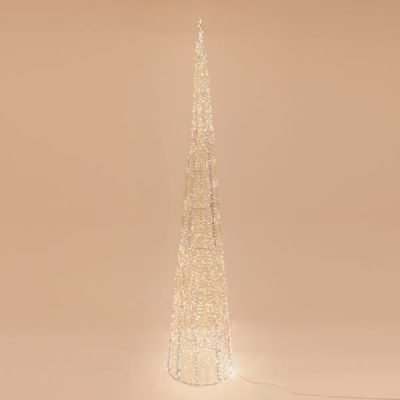 ΚΩΝΟΣ ΦΩΤΙΖΟΜΕΝΟΣ ΙΡΙΔΙΖΩΝ 210cm, 2400 LED, 31V ΜΕΤΑΣΧΗΜΑΤΙΣΤΗ, TIMER, ΑΣΗΜΙ ΧΑΛΚΙΝΟ ΚΑΛΩΔΙΟ, ΘΕΡΜΟ ΛΕΥΚΟ LED, ΠΡΟΕΚΤΑΣΗ ΠΑΡΟΧΗΣ 5m, IP44 (600-22485)