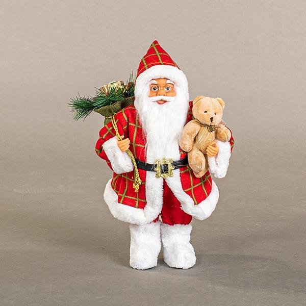 ΑΓΙΟΣ ΒΑΣΙΛΗΣ ΚΟΚΚΙΝΟΣ, ΜΕ ΛΕΥΚΟ ΓΟΥΝΑΚΙ, 40cm (600-44897)