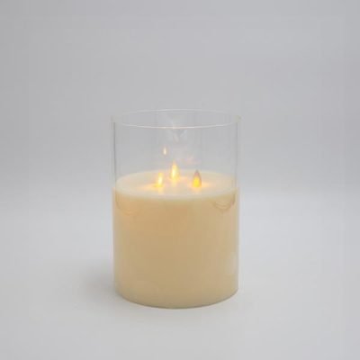 ΚΕΡΙ ΜΠΑΤΑΡΙΑΣ ΜΕ 3 ΚΙΝΟΥΜΕΝΕΣ ΦΛΟΓΕΣ, ΜΕ ΓΥΑΛΙ, ΙΒΟΥΑΡ, ΜΕ ΧΡΟΝΟΔΙΑΚΟΠΤΗ, 15x20cm (147-15135)