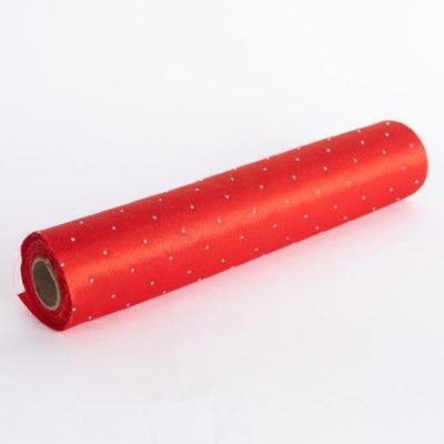 ΡΑΝΝΕΡ, ΚΟΚΚΙΝΟ ΜΕ ΚΡΥΣΤΑΛΛΑΚΙΑ, 28cmx2.7m (600-46415)